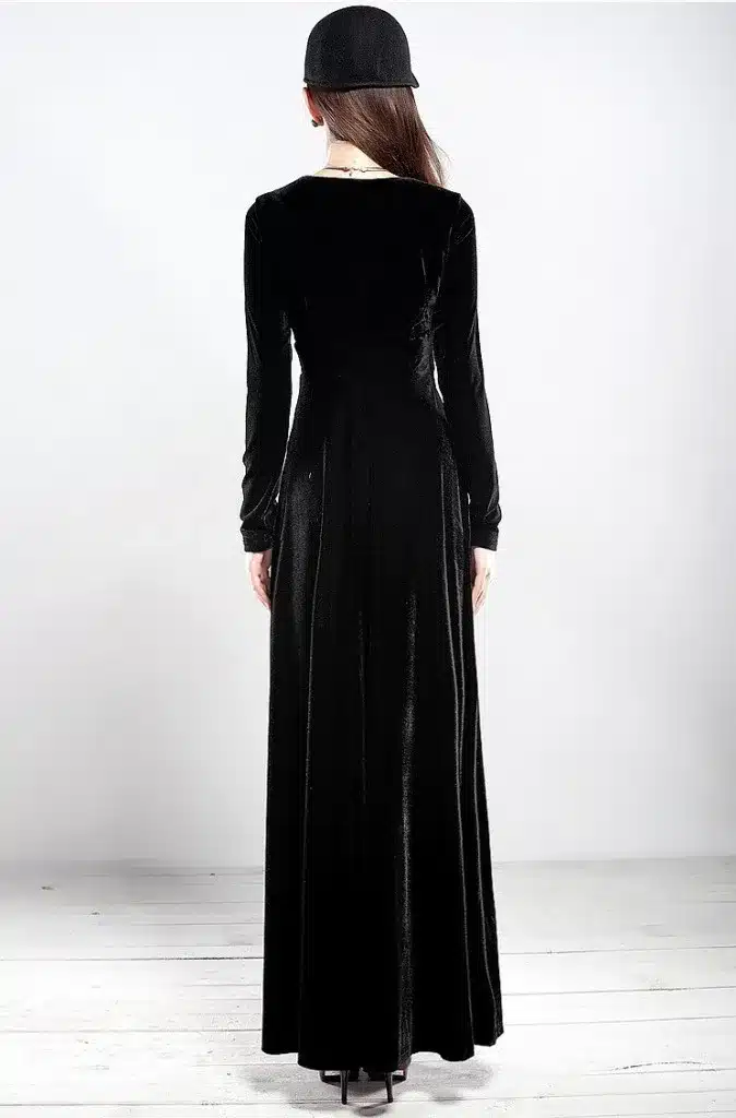 ALABIFU Autumn Winter Dress Women 2019 Casual Vintage Ball Gown Velvet Dress Plus Size 3XL Sexy Long Party Dress Vestidos 54