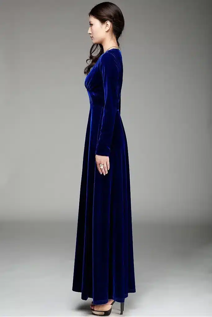 ALABIFU Autumn Winter Dress Women 2019 Casual Vintage Ball Gown Velvet Dress Plus Size 3XL Sexy Long Party Dress Vestidos 66
