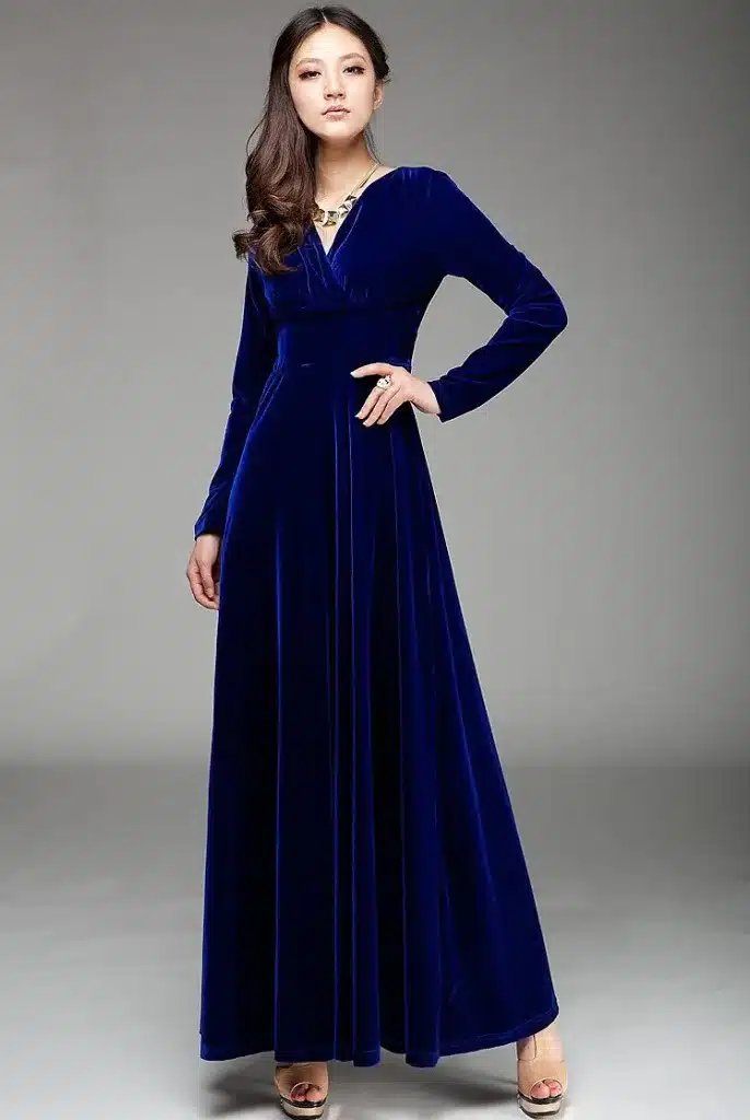 ALABIFU Autumn Winter Dress Women 2019 Casual Vintage Ball Gown Velvet Dress Plus Size 3XL Sexy Long Party Dress Vestidos 67