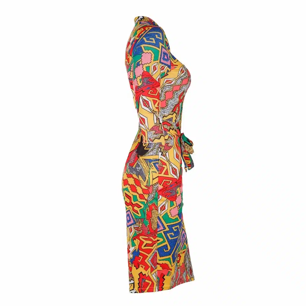 Fashion 2019 Summer dress Zippers Sexy Women Clothes Print dresses Pencil plus size 17
