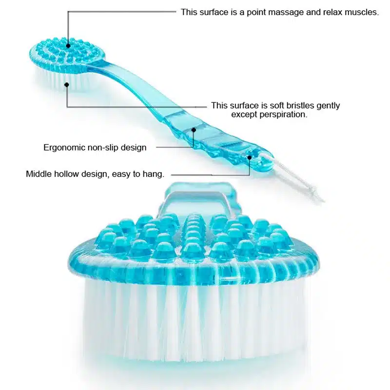 Long Handle Back Brush Back Body Bath Shower Sponge Scrubber Exfoliating Scrub Skin Massage Exfoliation Bathroom Set Accessories 15