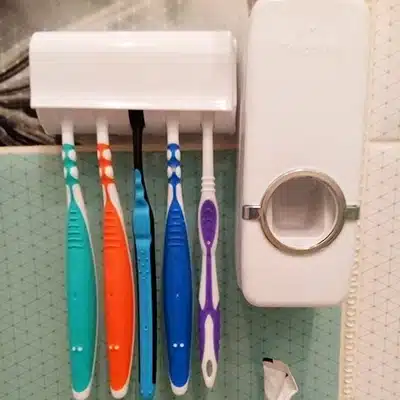 Hot Sale Automatic Toothpaste Dispenser Family Toothbrush Holder set High Quality Bathroom sets 15