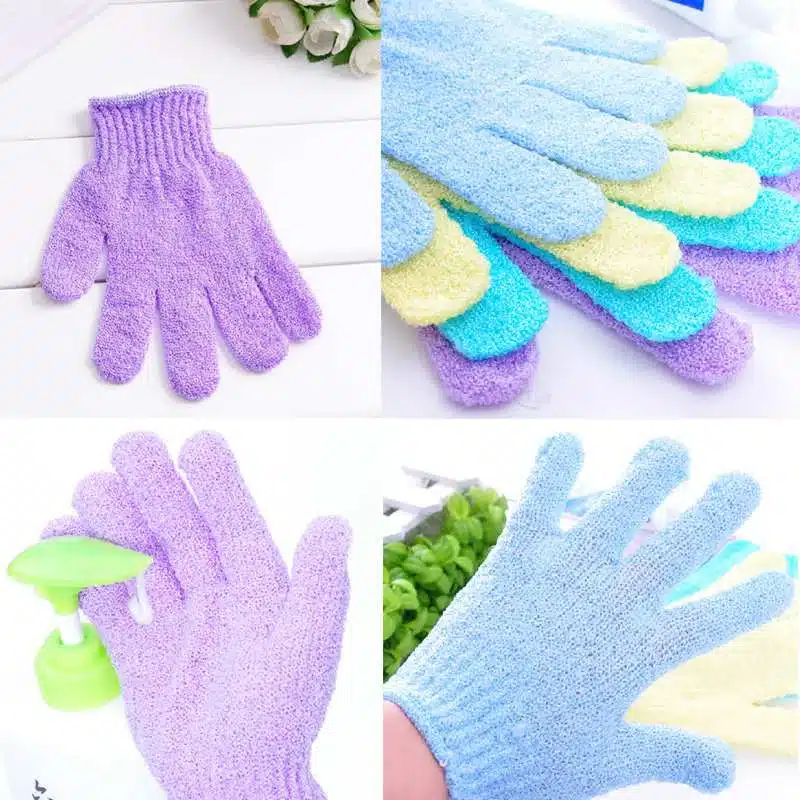Body Bath Gloves Shower Back Scrub Bath Glove Scrubber Exfoliating Body Sponge For Showering Wash Skin Spa Brush Bathroom Set 10