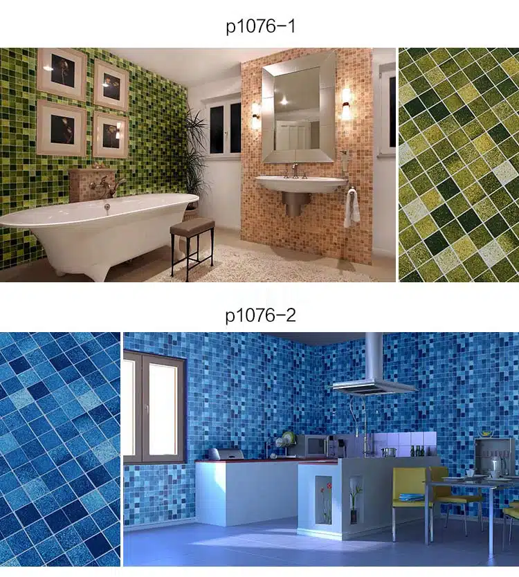 45cmX5m Self adhesive Mosaic PVC Vinyl Wall Stickers Waterproof Wallpapers for Bathroom Kitchen Poster Wall Decals Home Decor 8