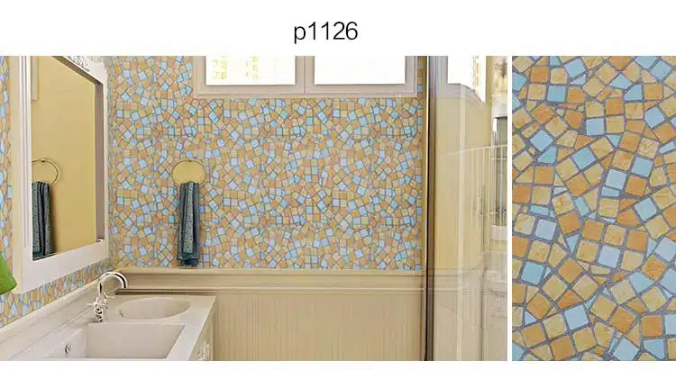 45cmX5m Self adhesive Mosaic PVC Vinyl Wall Stickers Waterproof Wallpapers for Bathroom Kitchen Poster Wall Decals Home Decor 9