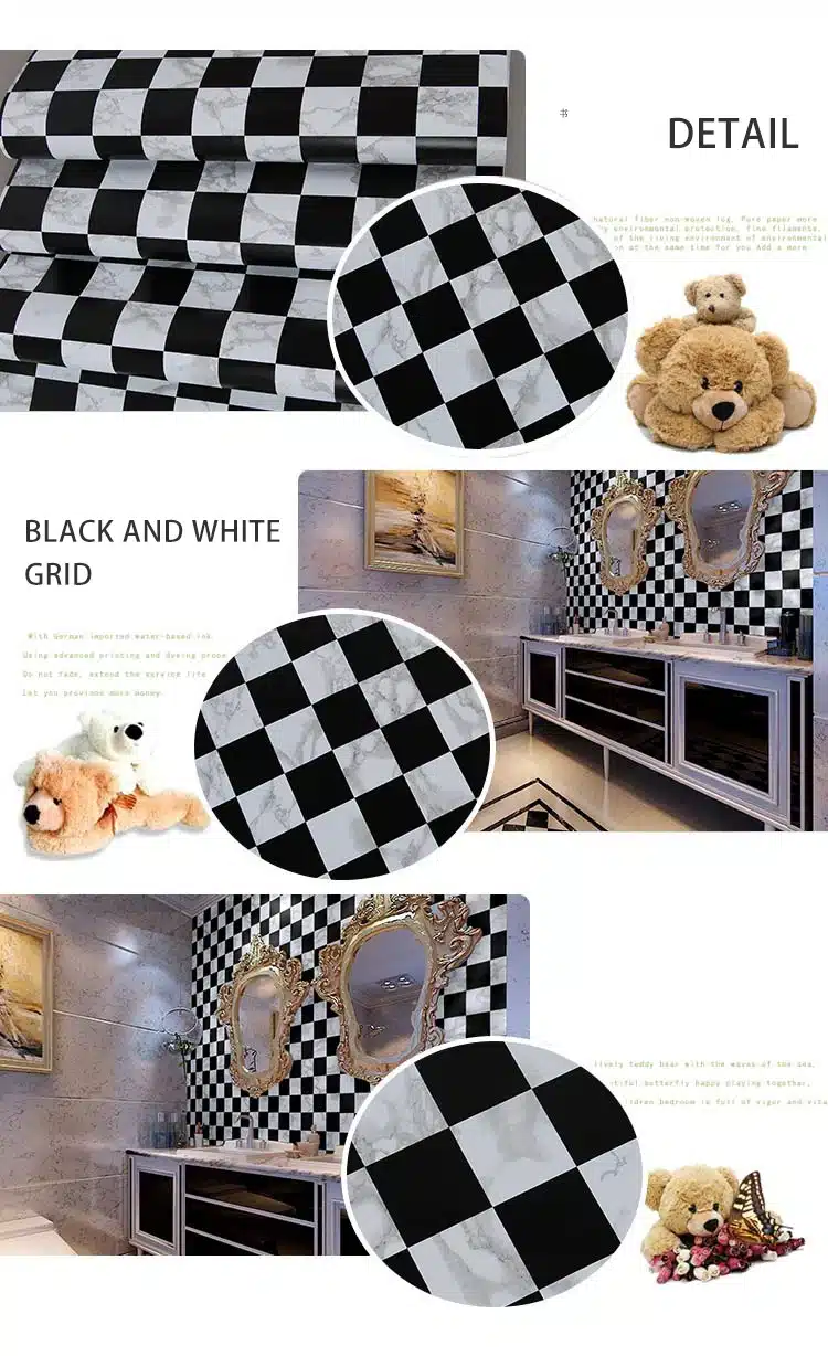 45cmX5m Self adhesive Mosaic PVC Vinyl Wall Stickers Waterproof Wallpapers for Bathroom Kitchen Poster Wall Decals Home Decor 11