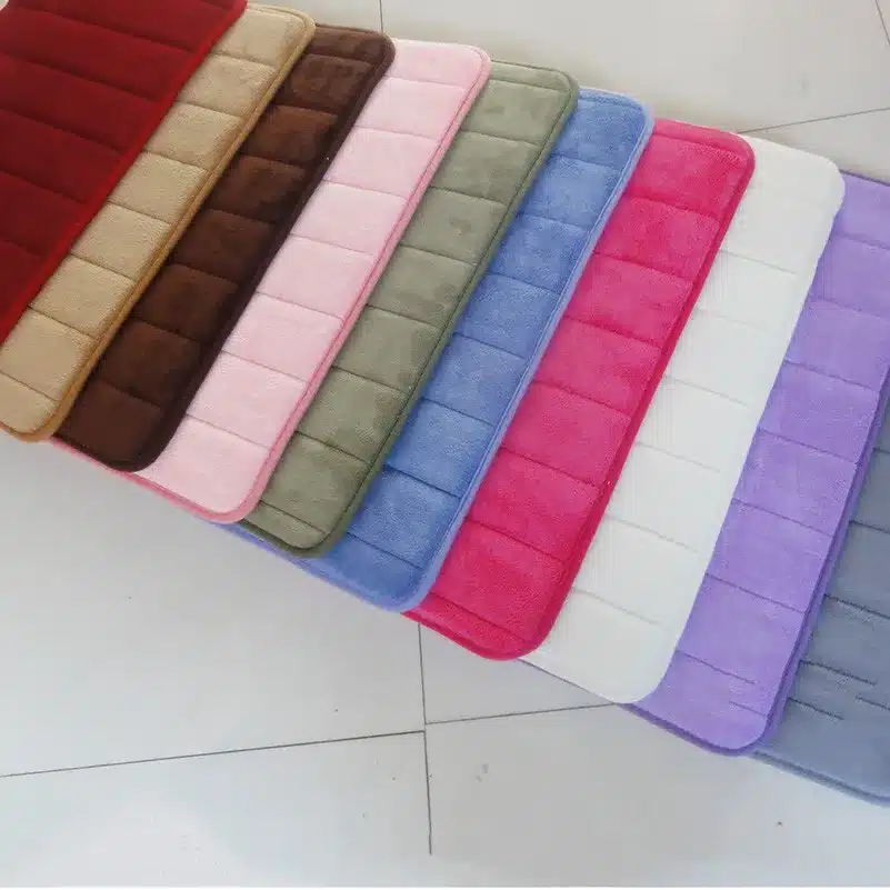 40x60cm Memory Foam Bath Mats Bathroom Horizontal Stripes Rug Non-slip Bath Mats B 2