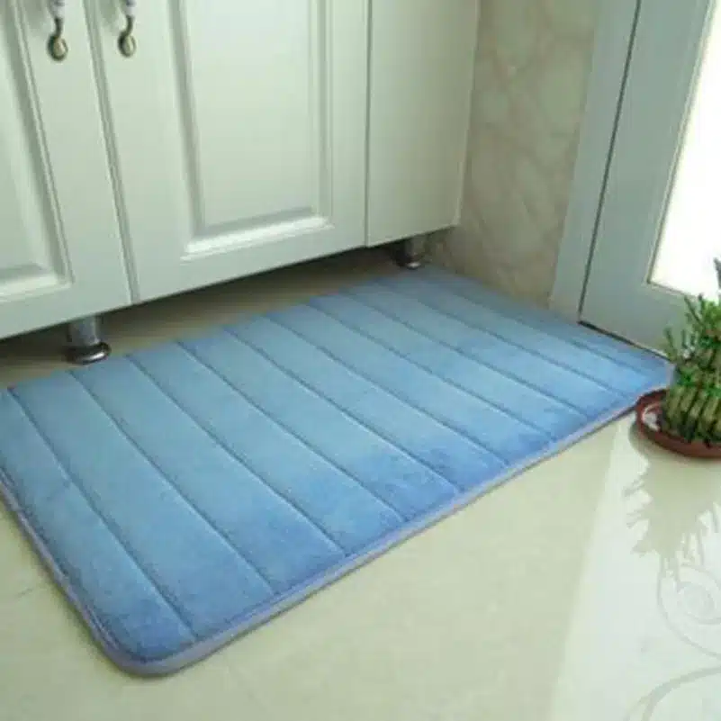 40x60cm Memory Foam Bath Mats Bathroom Horizontal Stripes Rug Non-slip Bath Mats B 10
