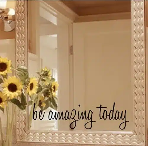 Free Shipping Inspirational Mirror Decal , Motivational Wall Sticker On Mirror for home bathroom decor 2