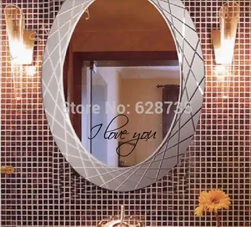Free Shipping Inspirational Mirror Decal , Motivational Wall Sticker On Mirror for home bathroom decor 3