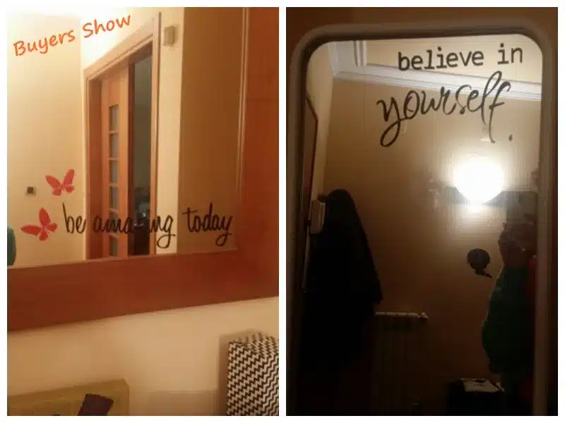Free Shipping Inspirational Mirror Decal , Motivational Wall Sticker On Mirror for home bathroom decor 7