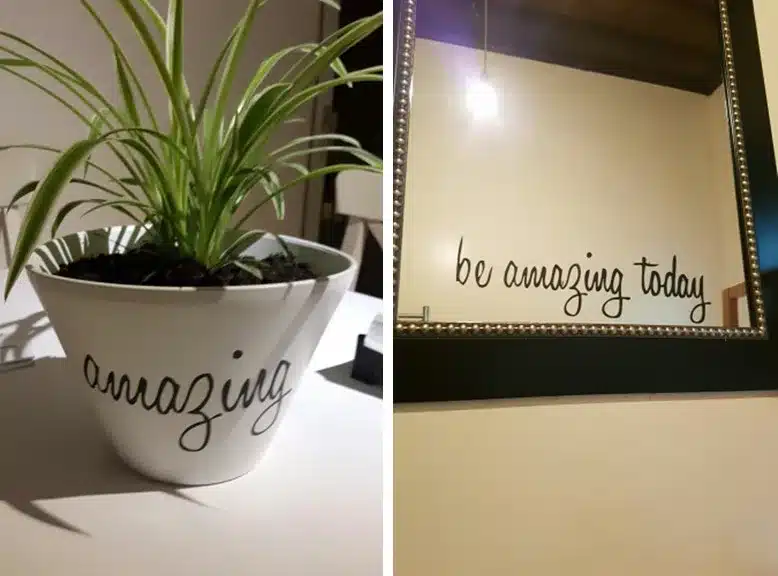 Free Shipping Inspirational Mirror Decal , Motivational Wall Sticker On Mirror for home bathroom decor 8
