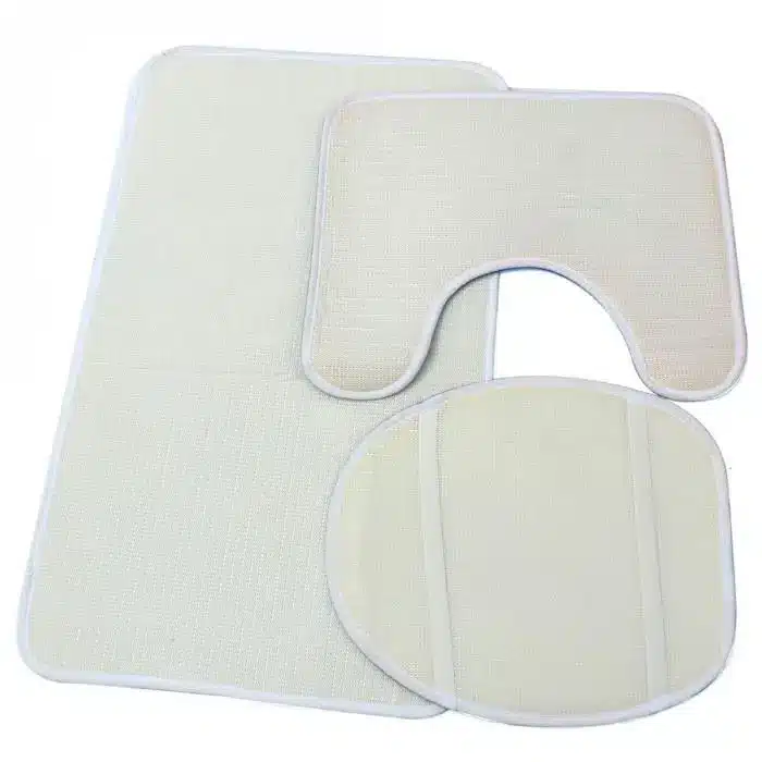 Hot Sale Fashion 3Pcs/Set Bathroom Non-Slip Carpet Mat Rug Blue Ocean Style Pedestal Rug + Lid Toilet Cover + Bath Mat [NF] FG 2