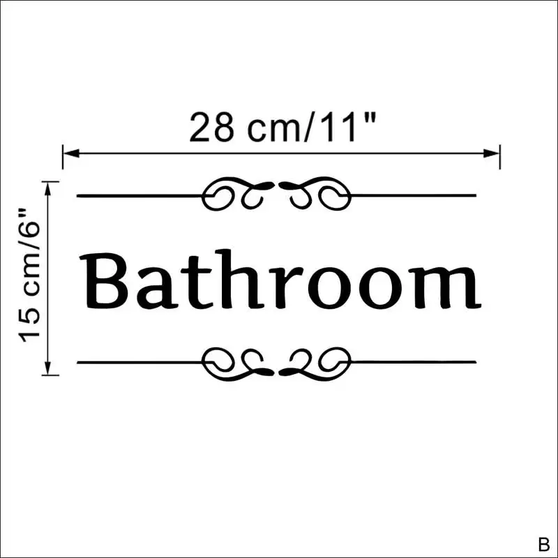 1pcs Toilet Sticker Bathroom Wall Stickers Home Decoration Light Switch Wall Decals For Toilet Door Decal For Shop Office Cafe 10