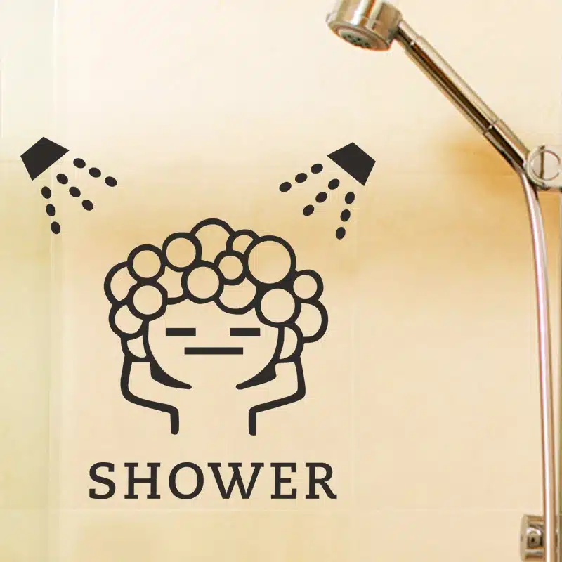 creative baby love shower bubble wall stickers for bathroom sliding door waterproof glass shower room wall decals art mural 3