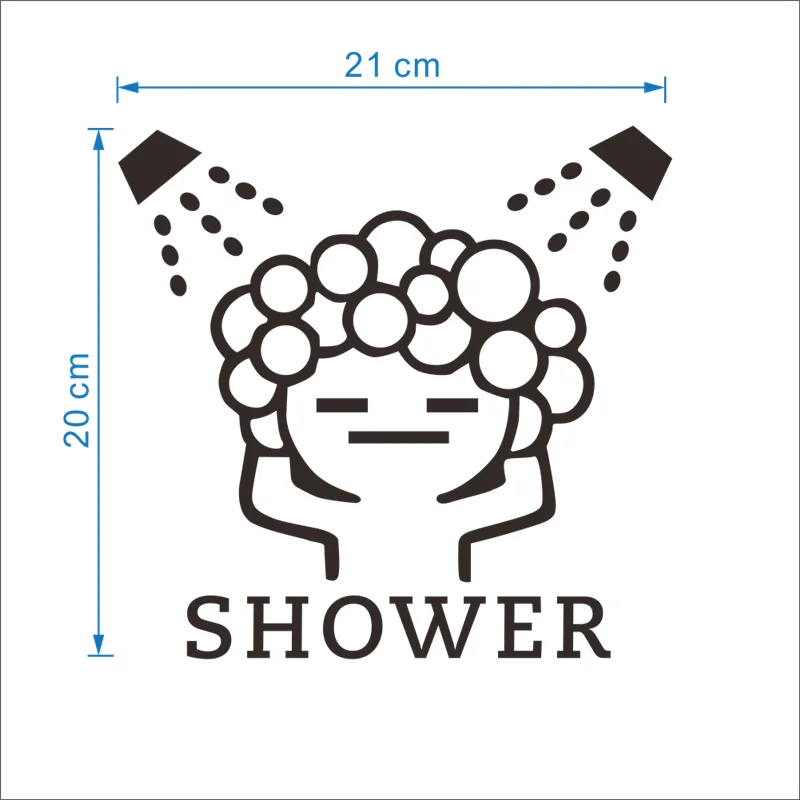 creative baby love shower bubble wall stickers for bathroom sliding door waterproof glass shower room wall decals art mural 4