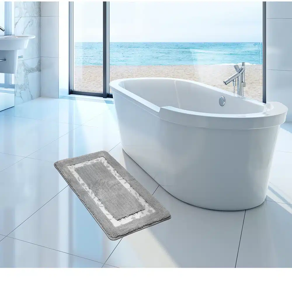 Microfiber&nylon Anti-slid Bathroom Mats Floral Bath Solid bathroom Floor mats Modern Carpet Rug tapis de bain 50*80cm TY-001 22