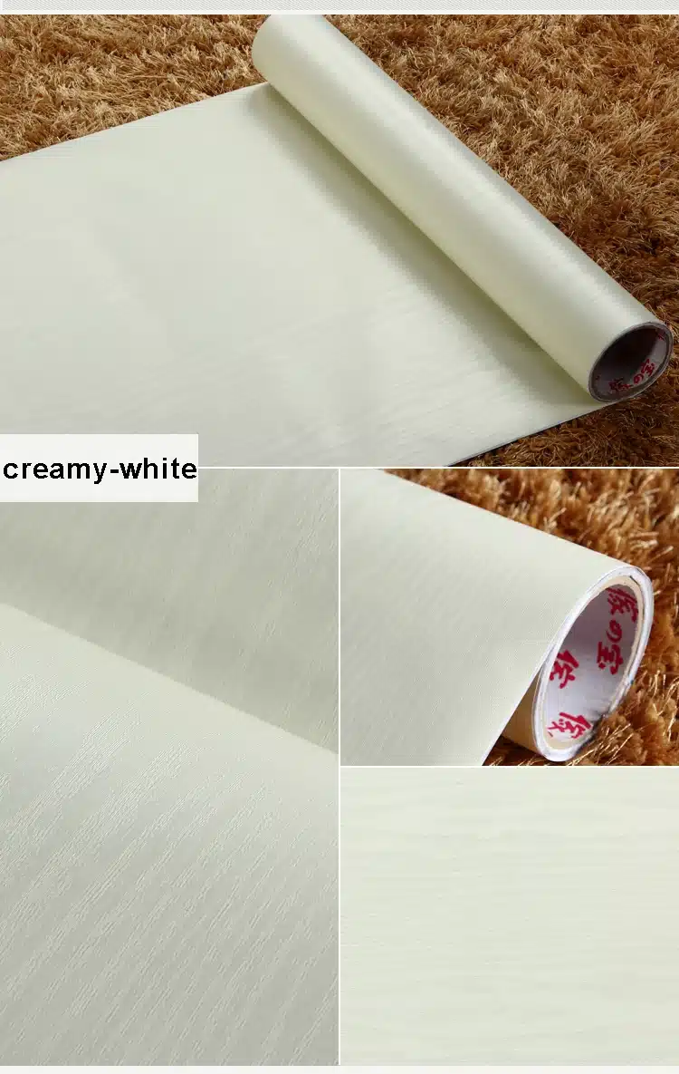 White Wood grain Home Decor Furniture vinyl Waterproof stickers Self Adhesive PVC wallpaper Bathroom desk door decorative films 13