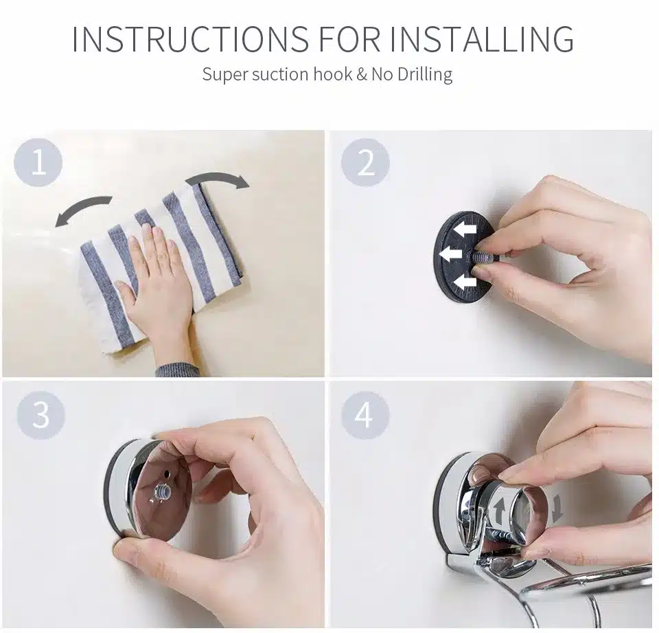 Chrome Toothbrush holder Suction Hook Bathroom Accessories Product 22
