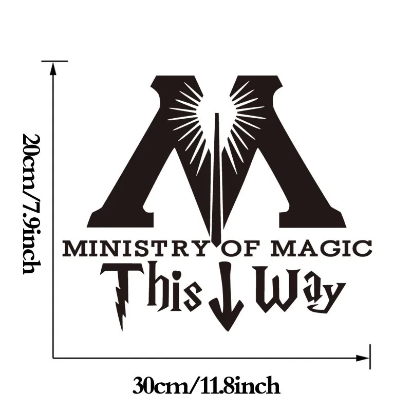 DCTOP Ministry Of Magic This Way Toilet Sticker Funny Diy Bathroom Wall Decal Waterproof Removable Poster Sticker Home Decor 13