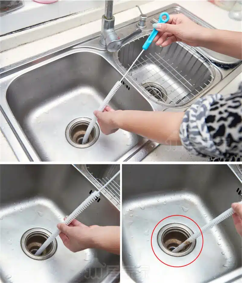 Sewer Cleaning Brush,Home Bendable Sink Tub Toilet Dredge Pipe Snake Brush Tools Creative Bathroom Kitchen Accessories 2