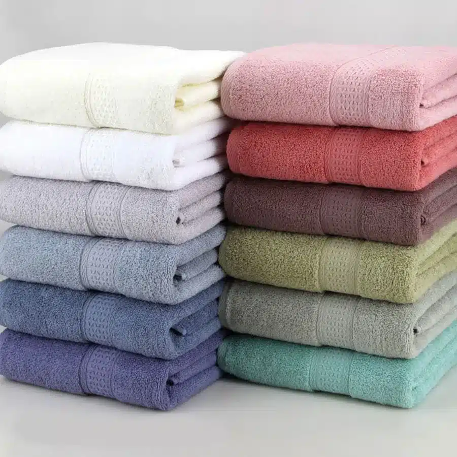 100% Cotton Solid Bath Towel Beach Towel For Adults Fast Drying Soft 17 Colors Thick High Absorbent Antibacterial 13