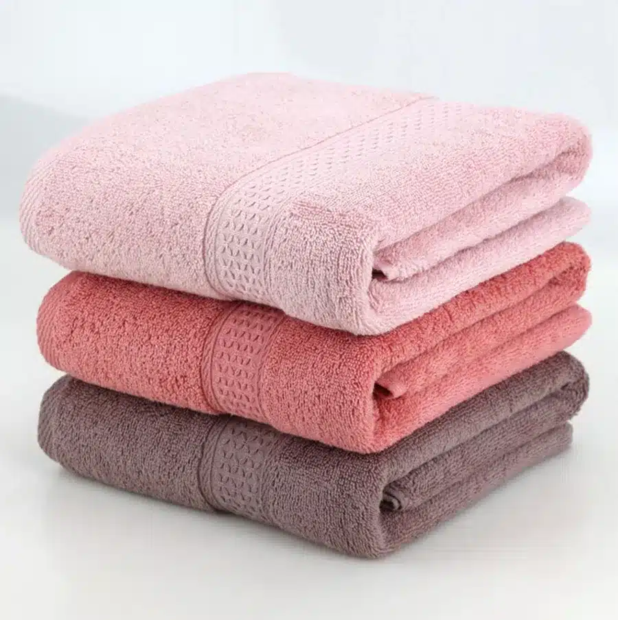 100% Cotton Solid Bath Towel Beach Towel For Adults Fast Drying Soft 17 Colors Thick High Absorbent Antibacterial 17