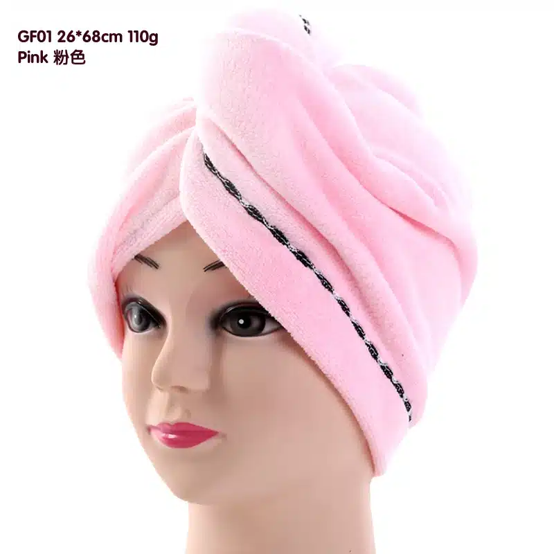 women bathroom super absorbent quictk-drying microfiber Bath towel hair dry cap salon towel 26*68cm 11