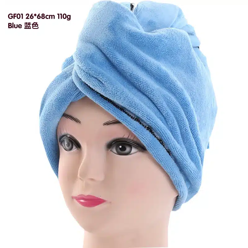 women bathroom super absorbent quictk-drying microfiber Bath towel hair dry cap salon towel 26*68cm 14