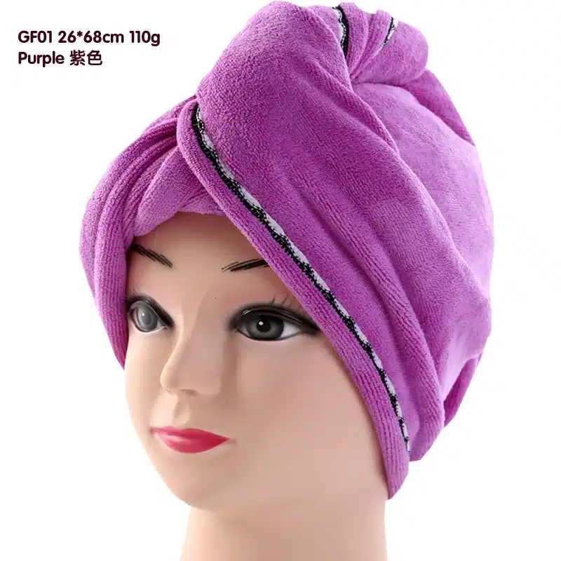 women bathroom super absorbent quictk-drying microfiber Bath towel hair dry cap salon towel 26*68cm 15