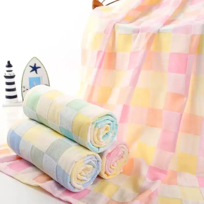 Double gauze bath towel The head cartoon image thin towel Not to drop Mao Quan cotton bath towel 13