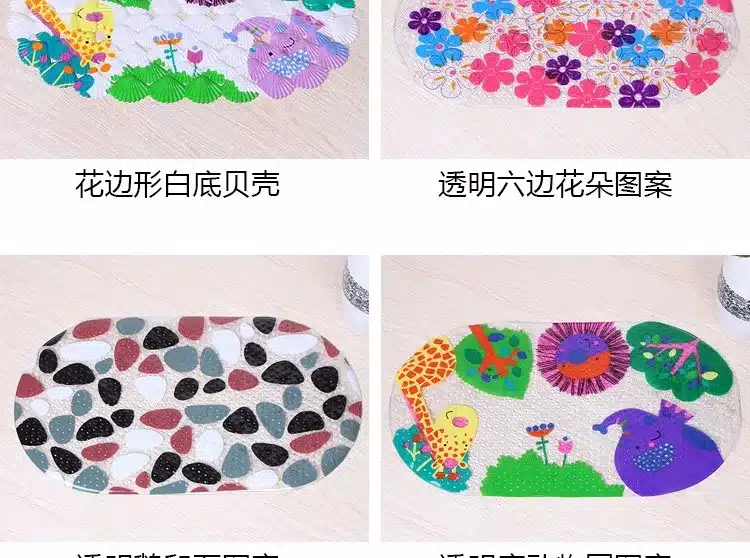 Baby Kids Child Cartoon Anti-slip PVC Bath Mat Bathroom Safety Non-slip Suction Cups Carpet Shower Bathmat Bathtub Sucker Rug 11
