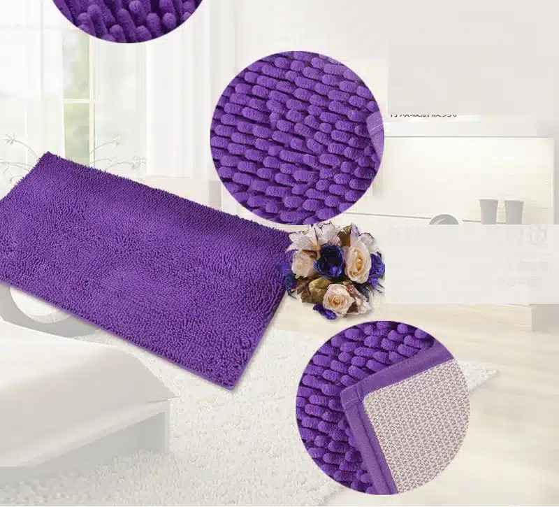 Custom 80*120cm New Chenille Bathroom Mats Large Super Absorbent Water Carpet Non-Slip Mat Kitchen Bathroom Bath Mat 3