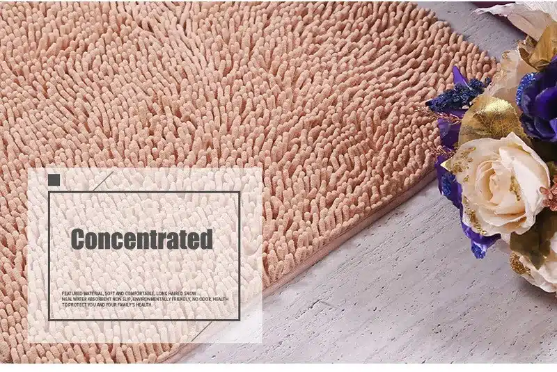 Custom 80*120cm New Chenille Bathroom Mats Large Super Absorbent Water Carpet Non-Slip Mat Kitchen Bathroom Bath Mat 6
