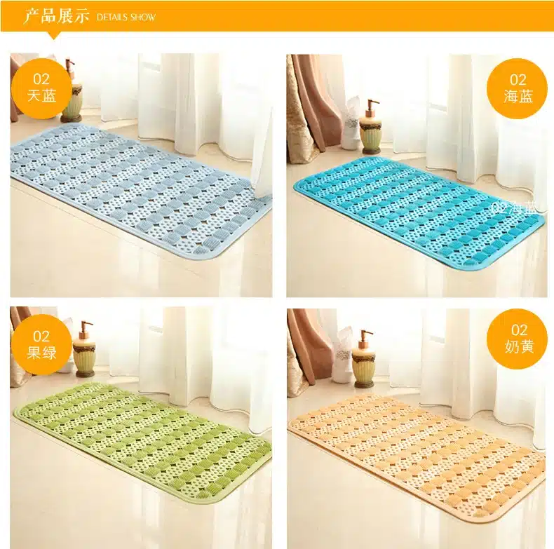 2017 new Non-slip bath mats bathroom shower PVC bath door mat 9