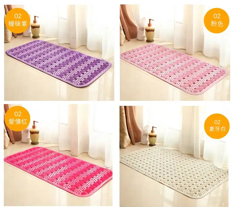 2017 new Non-slip bath mats bathroom shower PVC bath door mat 10