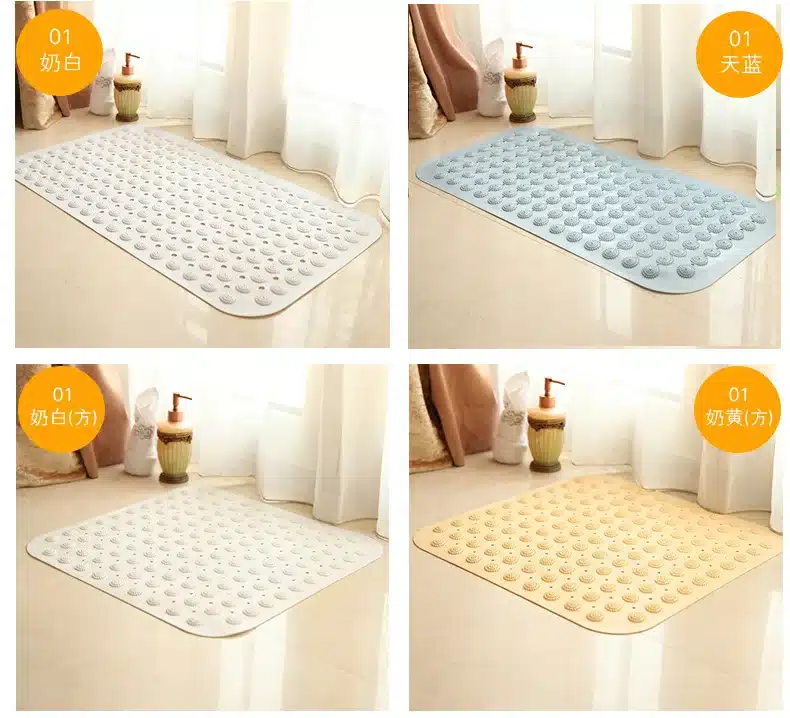 2017 new Non-slip bath mats bathroom shower PVC bath door mat 14