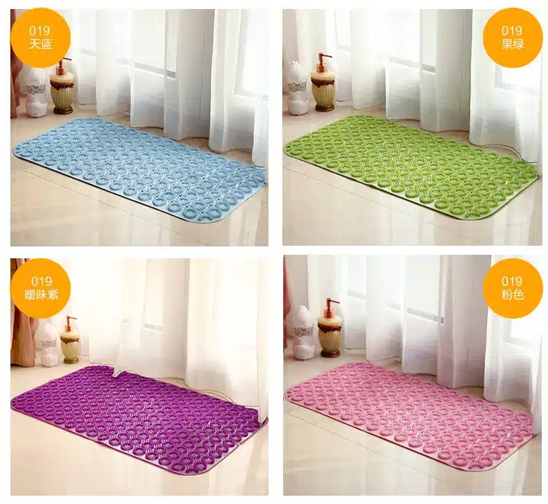 2017 new Non-slip bath mats bathroom shower PVC bath door mat 18