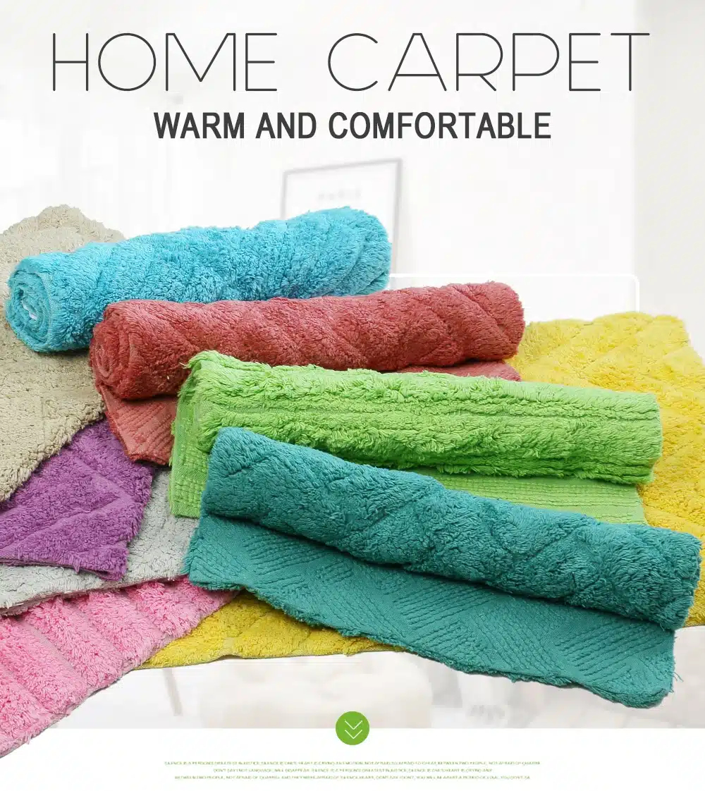 Anti-slid Bathroom Mats cotton Tufted Mats Capacho Green Stripe Bath Mat Solid bathroom Carpet Rug tapis de bain 45*75cm CT-006 11