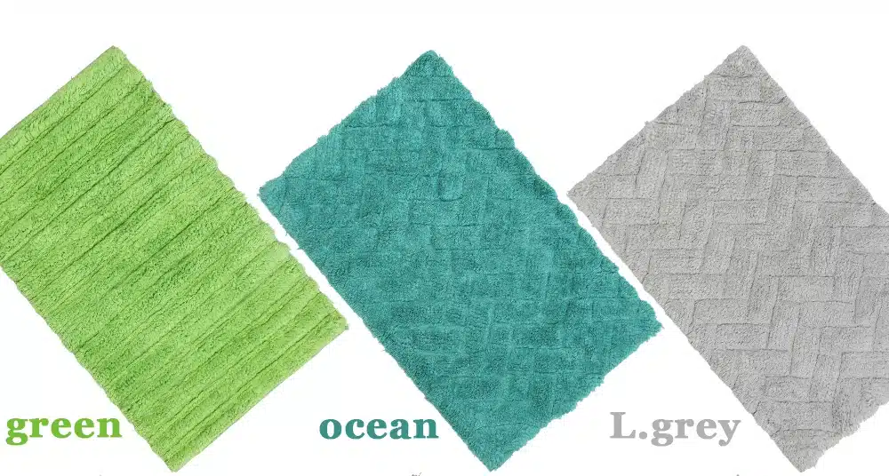 Anti-slid Bathroom Mats cotton Tufted Mats Capacho Green Stripe Bath Mat Solid bathroom Carpet Rug tapis de bain 45*75cm CT-006 19