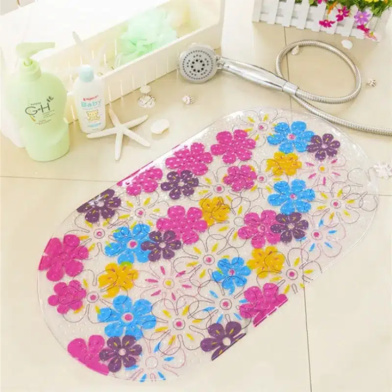 High Quality Colorful Floral Dots PVC Non- Slip Bath Mat Bathtub Mat Shower Mat 69*38cm 9