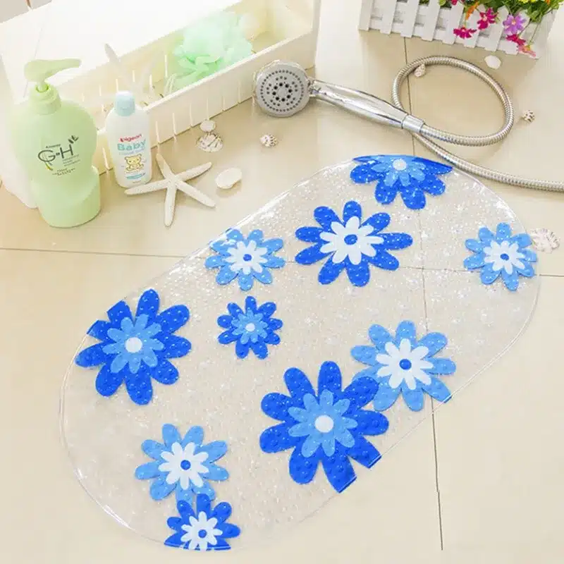 High Quality Colorful Floral Dots PVC Non- Slip Bath Mat Bathtub Mat Shower Mat 69*38cm 10