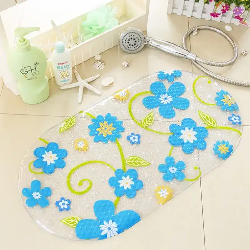 High Quality Colorful Floral Dots PVC Non- Slip Bath Mat Bathtub Mat Shower Mat 69*38cm 11