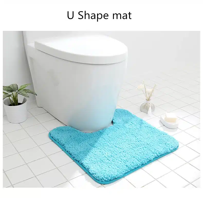 1PCS 60*90CM Bathroom Mats Set Memory Foam Rug Kit, 50*50CM Toilet Pattern Bath Non-slip Floor Carpet Mat for Bathroom Decor 18