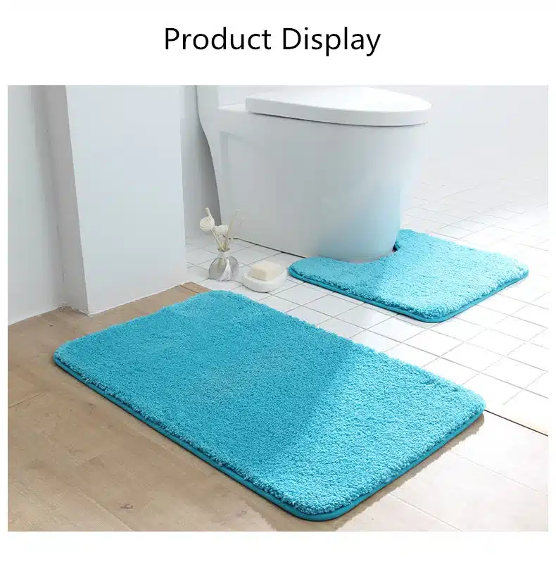 1PCS 60*90CM Bathroom Mats Set Memory Foam Rug Kit, 50*50CM Toilet Pattern Bath Non-slip Floor Carpet Mat for Bathroom Decor 20