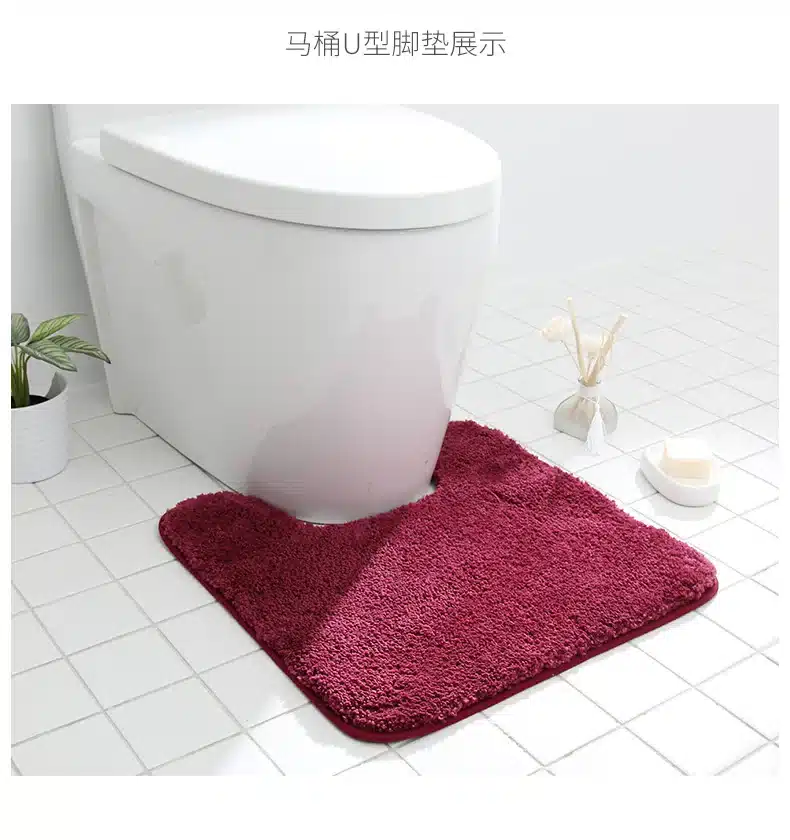 1PCS 60*90CM Bathroom Mats Set Memory Foam Rug Kit, 50*50CM Toilet Pattern Bath Non-slip Floor Carpet Mat for Bathroom Decor 30