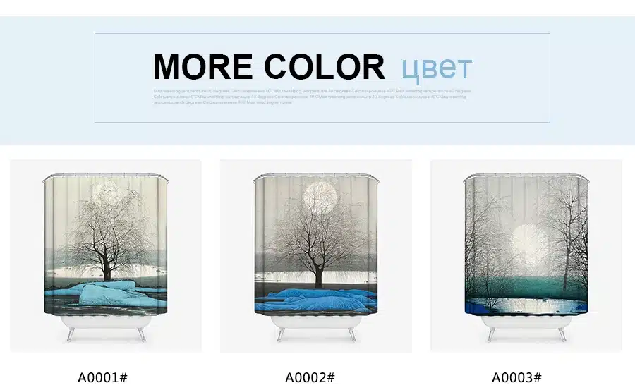 Moon Night Shower Curtain Waterproof Polyester Fabric 180x180cm Shower Curtain And 40x60cm Bath Floor Mat For The Bathroom 3