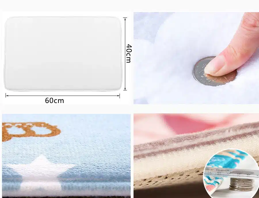 Moon Night Shower Curtain Waterproof Polyester Fabric 180x180cm Shower Curtain And 40x60cm Bath Floor Mat For The Bathroom 15