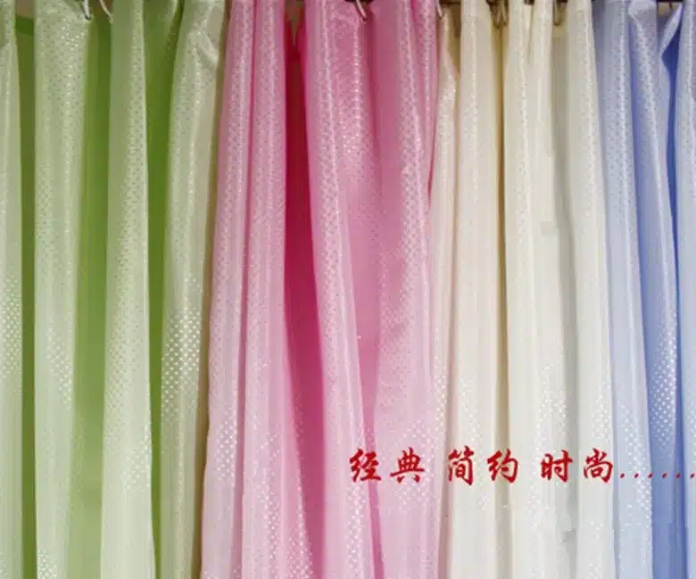 High-end diamond thick waterproof polyester strip yin and yang shower curtain mildew thickening bathroom curtain bathroom Hotel 2