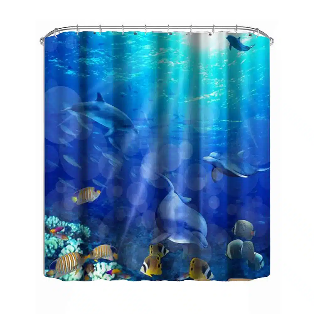 1.8 M Modern Waterproof shower 3D Colorful Shower Curtain Bathroom Curtain fish curtains Bath Decor Shower Curtains 10